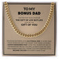 To My Bonus Dad | Thank You - Cuban Link Chain