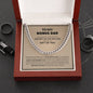 To My Bonus Dad | Thank You - Cuban Link Chain