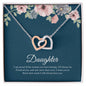 To My Daughter | I'll Always Be Proud Of You - Interlocking Hearts necklace